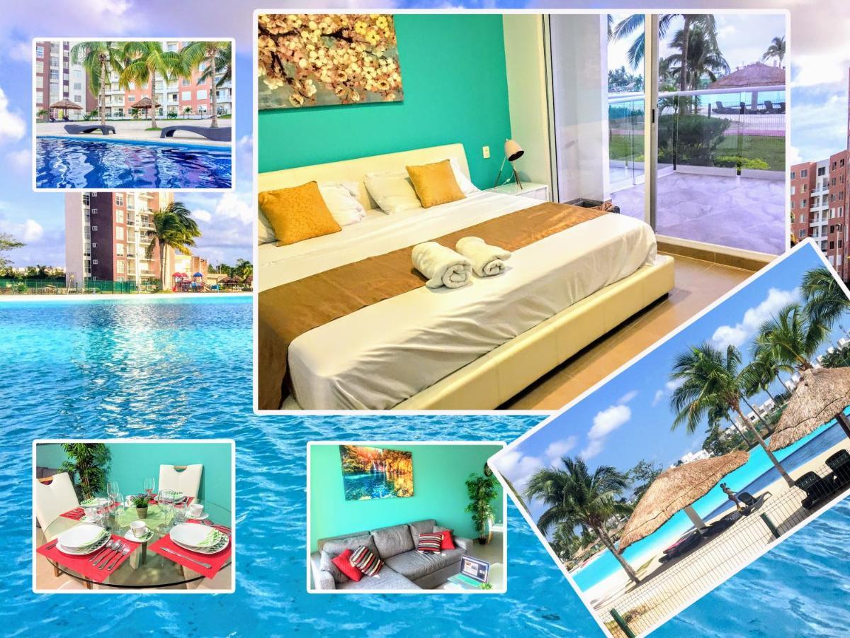Escape Al Caribe Con Una Vista Impresionante En Pilarita'S Dream Lagoons Канкун Екстер'єр фото